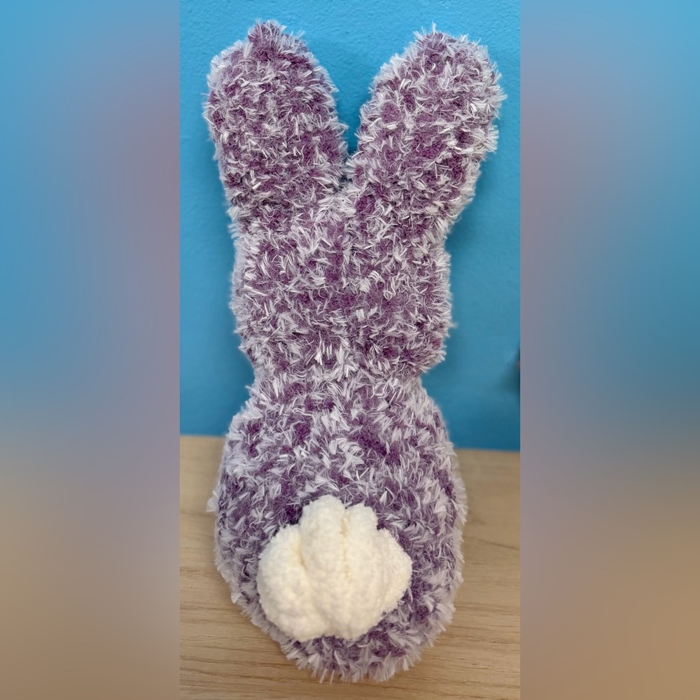 Handmade Hand Crafted Knit purple Bunny Easter Gift - Picture 2 of 2